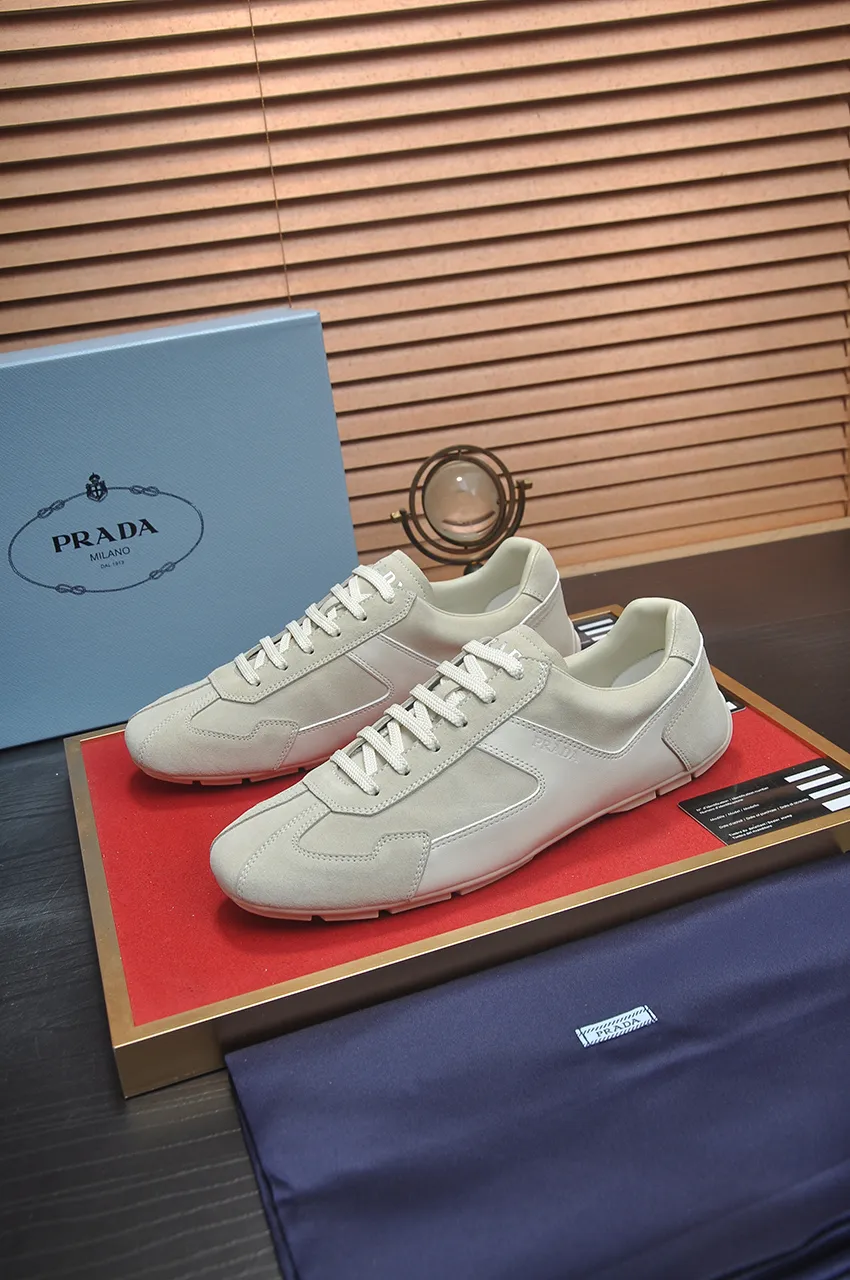 Men's shoes 💰560💶【PRADA】Couple's casual shoes, originally developed 1:1, made of high-mercerized cowhide with imported cowhide, silk sheepskin lining, rubber outsole, comfortable and soft on the feet, size for women: 35 to 41. Male 38 to 48💰🔥🔥🔥🔥🔥